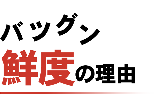 バツグン鮮度の理由